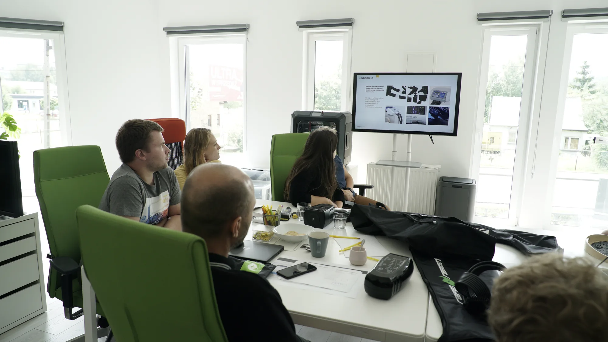 CarePump project team reviewing research materials