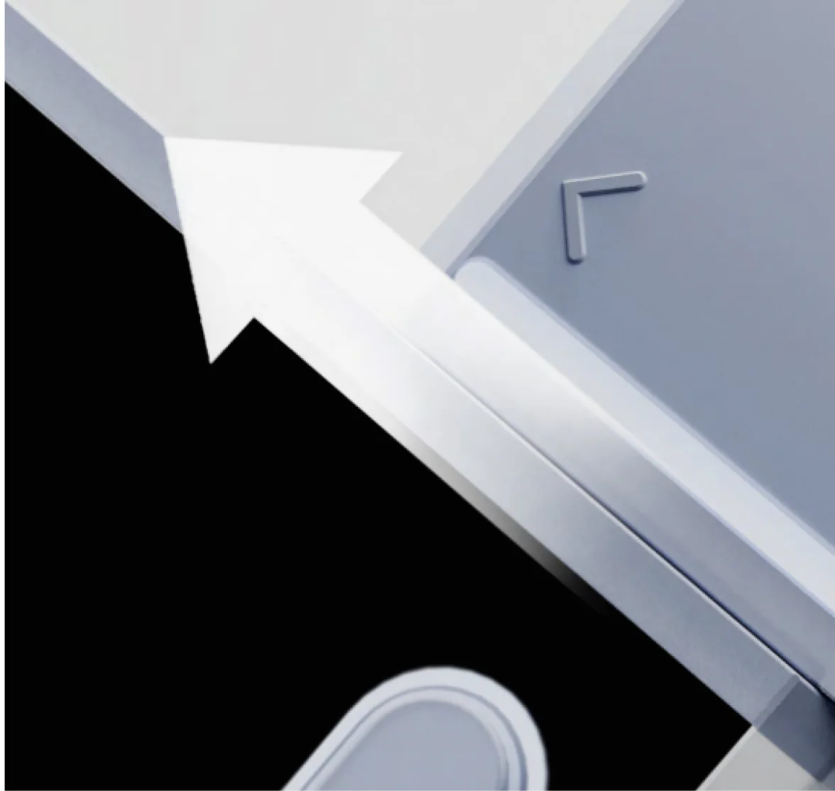 Battery sliding onto the controller rail