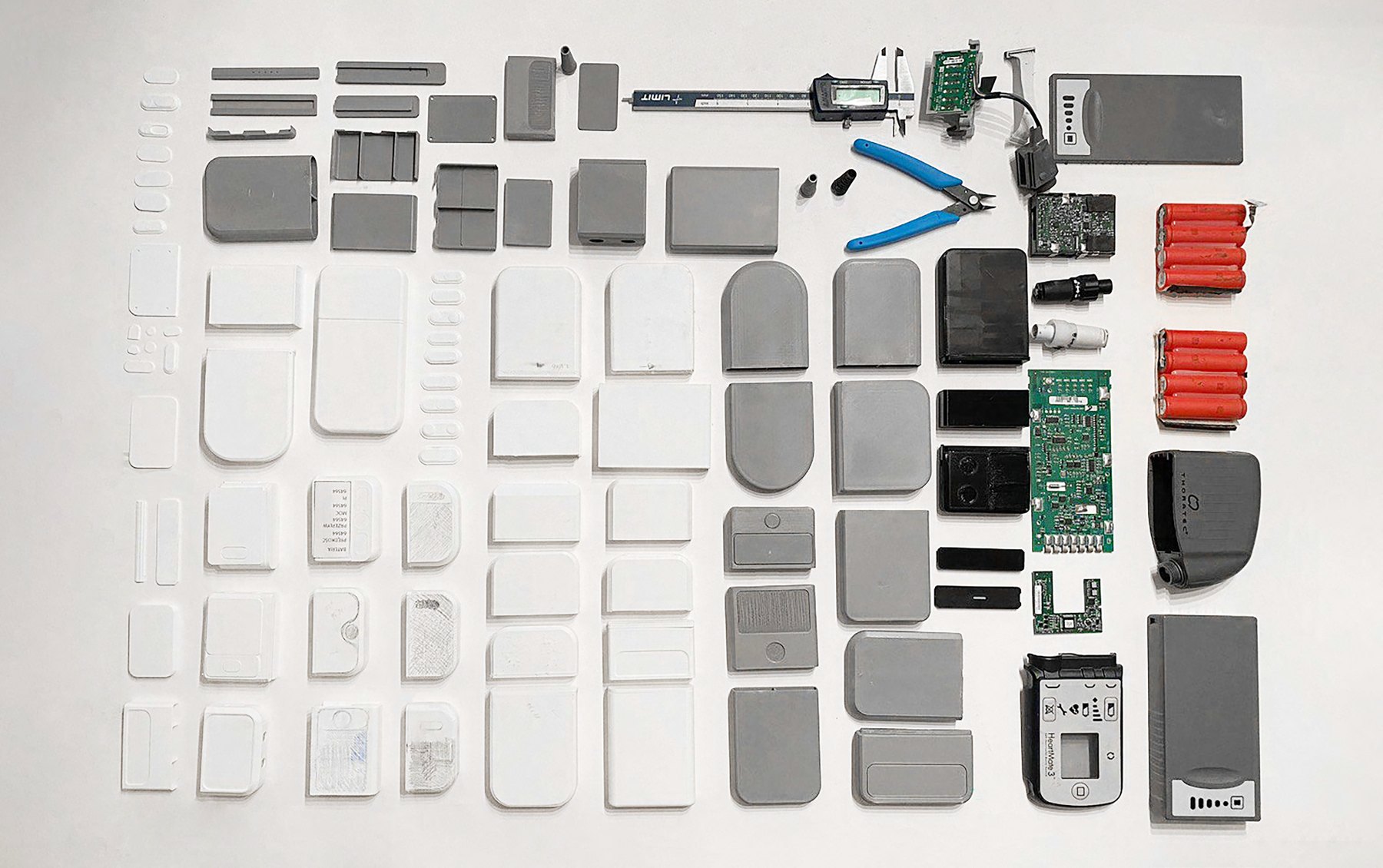 LVAD design process flat lay