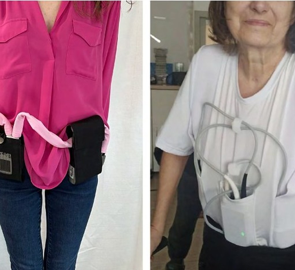Home-made belts and shirts adapted for LVAD equipment