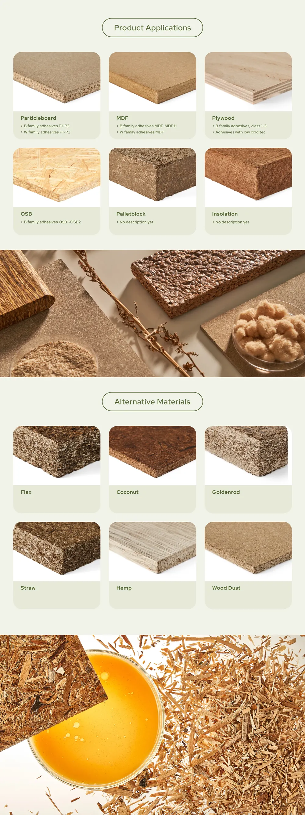 Lower section of the Sestec desktop website